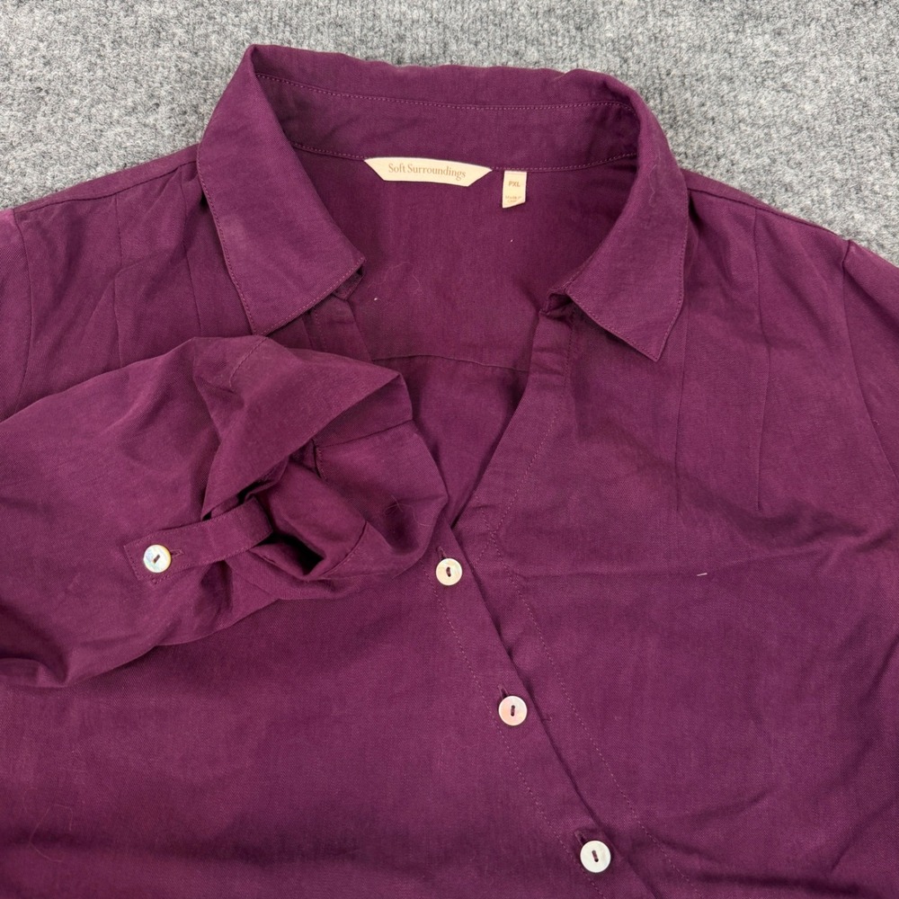 Soft Surroundings Asymmetrical Tunic PXL Purple‎ Tencel Minimalist EUC